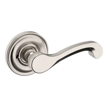 Baldwin<br />5445V.056.PRIV IN STOCK - Classic Lever with 5048 Rose - Privacy Set, Lifetime (PVD) Satin Nickel Finish 5445V056PRIV Quick Ship