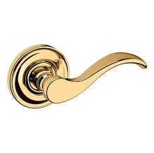 Baldwin - 5455V.031.PASS - Wave Lever w/ 5048 Rose Non Lacquered Brass 5455V031PASS