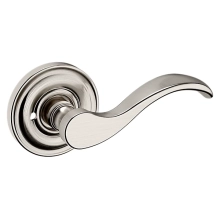 Baldwin<br />5455V.056.PRIV IN STOCK - Wave Lever with 5048 Rose - Privacy Set, Lifetime (PVD) Satin Nickel Finish 5455V056PRIV Quick Ship