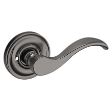 Baldwin<br />5455V.076.PRIV IN STOCK - Wave Lever with 5048 Rose - Privacy Set, Lifetime (PVD) Graphite Nickel Finish 5455V076PRIV Quick Ship