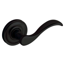 Baldwin<br />5455V.190.RDM IN STOCK - Wave Lever with 5048 Rose - Right-Hand Half Dummy, Satin Black Finish 5455V190RDM Quick Ship