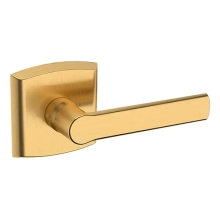 Baldwin<br />5485V.044.RDM IN STOCK - Soho Lever with R026 Rose - Right-Hand Half Dummy, Lifetime (PVD) Satin Brass Finish 5485V044RDM Quick Ship