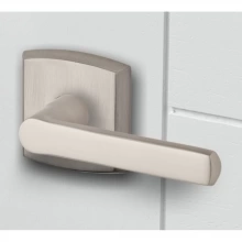 Baldwin - 5485V.056.PASS IN STOCK  - Soho Lever with R026 Rose - Passage Set, Lifetime Satin Nickel Finish 5485V056PASS Quick Ship