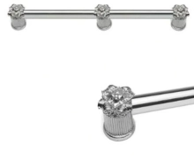 Carpe Diem Cabinet Knobs - 5637   13-1/8"  - Oracle 12" c to c appliance/long pull; 5/8" smooth bar & center brace 