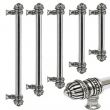 Carpe Diem Cabinet Knobs 5680   8" <br />Cricket Cage medium finial 6" c to c appliance/long pull; 5/8" smooth bar