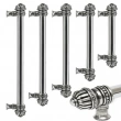 Carpe Diem Cabinet Knobs<br />5680   8"  - Cricket Cage medium finial 6" c to c appliance/long pull; 5/8" smooth bar