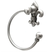 Carpe Diem Cabinet Knobs<br />572   7-3/4" - Charlemagne swing towel smooth ring right