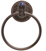 Carpe Diem Cabinet Knobs<br />7021   5-3/4"  - King George full swing towel smooth ring with semi precious stones