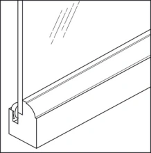 Hafele<br />706.60.411 - Panel Retainer, Standard Profile, Transparent