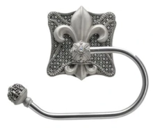 Carpe Diem Cabinet Knobs<br />7724   7-3/4" -  Versailles swing tissue smooth ring right with Swarovski Crystals