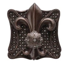 Carpe Diem Cabinet Knobs<br />7731   3-1/8" - Versailles large hook with Swarovski Crystals