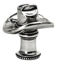 Carpe Diem Cabinet Knobs - 8075  1-9/16"  - Classic cowboy hat