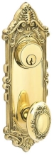 Emtek<br />8091 - Victoria 3-5/8" C-C Keyed Style Sideplate (9") - Passage, Double Keyed