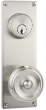 Emtek<br />8112 - Modern 3-5/8" C-C Keyed Style Sideplate (7-1/2") - Passage, Single Keyed