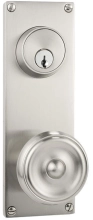 Emtek<br />8212 - Modern 3-5/8" C-C Keyed Style Sideplate (7-1/2") - Passage, Double Keyed
