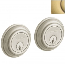 Baldwin - 8232.060 - TRADITIONAL DOUBLE CYLINDER DEADBOLT FOR 2 1/8" DOOR PREP - SATIN BRASS AND BROWN 8232060