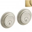 Baldwin<br />8232.060 - TRADITIONAL DOUBLE CYLINDER DEADBOLT FOR 2 1/8" DOOR PREP - SATIN BRASS AND BROWN 8232060
