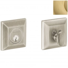 Baldwin - 8254.044 - SQUARED DEADBOLT FOR 2 1/8" DOOR PREP - LIFETIME SATIN BRASS 8254044 Baldwin - 8254.044 - SQUARED DEADBOLT FOR 2 1/8" DOOR PREP - LIFETIME SATIN BRASS 8254044
