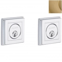 Baldwin - 8261.033 - HOLLYWOOD HILLS DOUBLE CYLINDER DEADBOLT FOR 2 1/8" DOOR PREP - VINTAGE BRASS 8261033