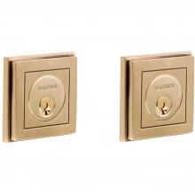 Baldwin - 8261.06 - HOLLYWOOD HILLS DOUBLE CYLINDER DEADBOLT FOR 2 1/8" DOOR PREP - SATIN BRASS AND BROWN 8261060