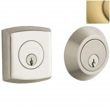 Baldwin - 8286.060. - SOHO DOUBLE CYLINDER DEADBOLT FOR 2 1/8" DOOR PREP - SATIN BRASS AND BROWN 8286060 Baldwin - 8286.060. - SOHO DOUBLE CYLINDER DEADBOLT FOR 2 1/8" DOOR PREP - SATIN BRASS AND BROWN 8286060