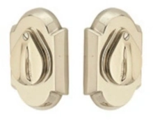 Emtek<br />8357 TWB - Tumbled White Bronze #1 Style Plate and Flap Deadbolt Double Cylinder