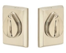 Emtek<br />8365 TWB - Tumbled White Bronze #3 Style Plate and Flap Deadbolt Double Cylinder