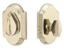 Emtek - 8457 TWB - Tumbled White Bronze #1 Style Plate and Flap Deadbolt Single Cylinder