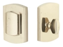 Emtek<br />8476 TWB - Tumbled White Bronze Ridgemont Style Plate and Flap Deadbolt Single Cylinder