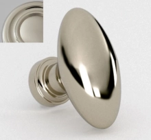 Water Street Brass  - 8527-PN - 3/4" x 1-13/32" Hudson Oval Knob Polished Nickel Quick Ship