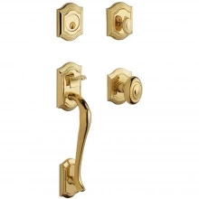 Baldwin - 85327 DBLC - Bethpage Sectional Double Cylinder Handleset with Interior Knob 85327DBLC Quick Ship