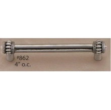 Carpe Diem Cabinet Knobs - 862 CD - 862  Cache double 4" c to c pull with Swarovski Crystals