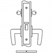 Accurate - 8746 - Classroom Double Locking Narrow Backset Lock with Narrow Faceplate