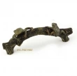 Schaub<br />895-PBZ-HBZ - Solid Brass, Symphony, Art Designs, Frog on a Log Pull, 5-1/2"cc, Pompeian Bronze/Highlight Bronze finish