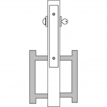 Accurate - ADA.9100BDL-3 - Barn Door Key Outside x Turn Piece Inside Entry Set - ADA Trim