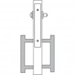 Accurate<br />ADA.9100BDL-3 - Barn Door Key Outside x Turn Piece Inside Entry Set - ADA Trim
