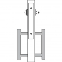 Accurate<br />ADA.9100BDL-3ST - Barn Door Turn Piece Inside Classroom Deadlock Set - ADA Trim