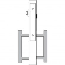 Accurate - ADA.9100BDL-5i - Barn Door Deadbolt Release Outside x Turn Piece Inside Privacy with Indicator Set - ADA Trim