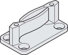Hafele<br />940.40.031 - Floor Guide, With Zero Clearance, For Screw Fixing