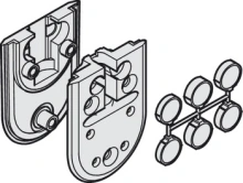 Hafele<br />940.40.038 - Patch Suspension, With patch fitting for laminated glass/tempered safety glass