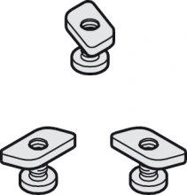 Hafele<br />940.40.099 - Fastening Bolts and Nuts, For Angle Profile, Junior 40