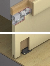 Hafele<br />940.41.017 - Hawa Junior 40/B, set for 1-leaf wooden sliding doors w/ track buffer on both sides
