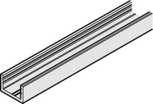 Hafele<br />940.41.540 - Bottom/Wall Profile, Pre-Drilled, with Rubber Gasket