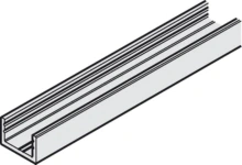 Hafele<br />940.41.540 - Bottom/Wall Profile, Pre-Drilled, with Rubber Gasket