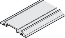 Hafele<br />940.41.725 - Single Lower Guide Track, for Clip or Glue Mounting