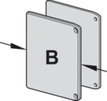 Hafele<br />940.43.028 - End cap set, For running track and panel