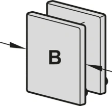 Hafele<br />940.43.066 - End cap set, for running track W x H: 31 x 33 mm