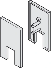 Hafele<br />940.43.455 - End Cap Set, For Glass Thickness 10 mm (3/8")