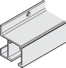 Hafele<br />940.43.692 - Single running track, Pre-drilled, W x H: 47.5 x 47 mm