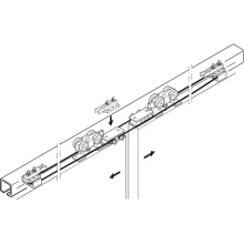 Hafele<br />940.44.000 - Sliding Door Hardware, Slido D-Line11 Synchro, additional set for 50-P to 80P